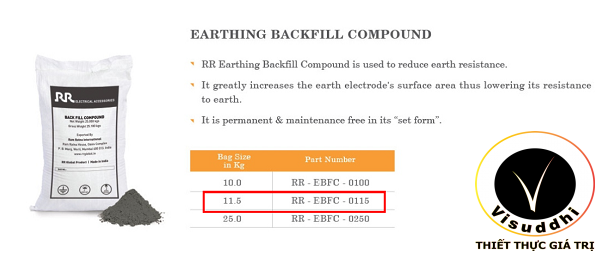 Quy cách đóng gói chất giảm điện trở đất : 11.5kg/bao